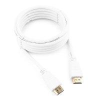Кабель HDMI Cablexpert CC-HDMI4-W-10, 3м, v1.4, 19M/19M, белый, позол.разъемы, экран, пакет