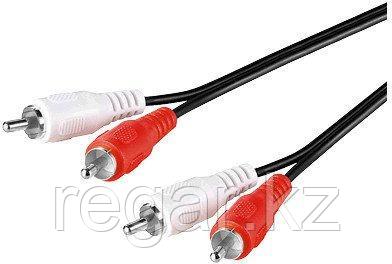 Кабель аудио/видео Ritmix RCC-075 2xRCA (M-M), ССS, 1,5м, никелированный, омедненный