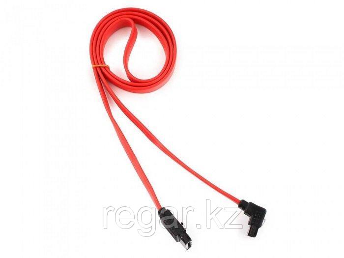 Кабель интерфейсный SATA Cablexpert CC-SATAM-DATA90-0.8M, 80см, угловой разъем, 7pin/7pin, защелка,