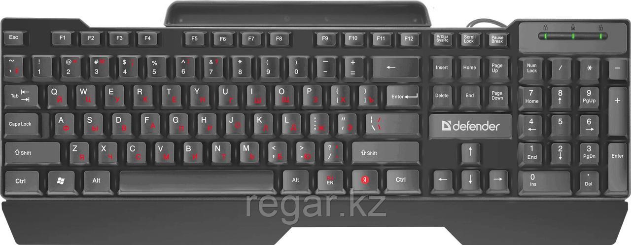 Клавиатура проводная Defender Search HB-790 RU,черный