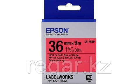 Лента Epson C53S657004 LK-7RBP Пастельная лента 36мм,Красн./Черн., 9м