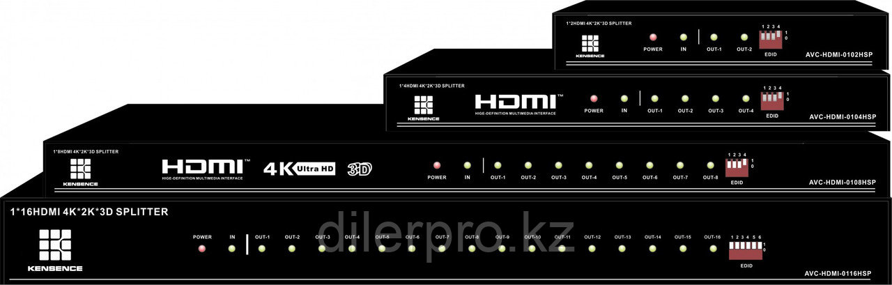 KENSENCE HDMI-0104HSP - Разветвитель сигнала HDMI 1 в 4, до 2K x 4K