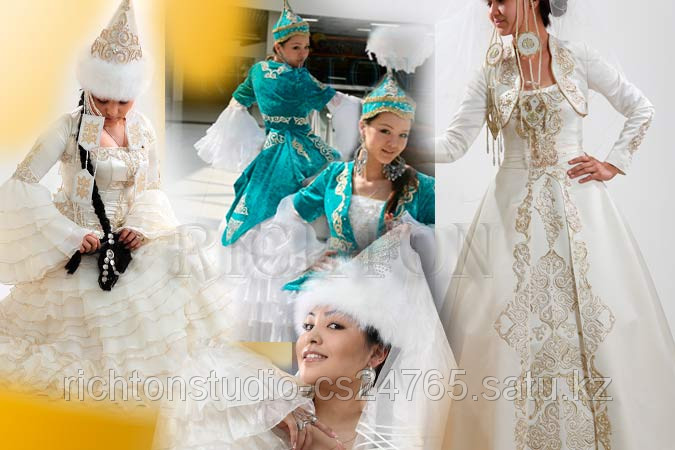Казахские свадебные платья на узату - фото 1 - id-p86202666