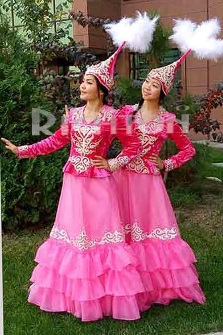 Прокат казахского национального платья pink bud (розовый бутон)| Алматы аренда - фото 1 - id-p86202986