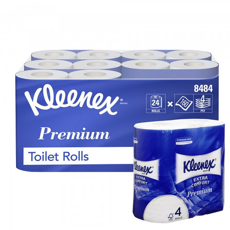 Туалетная бумага в стандартных рулонах Kleenex Premium Extra Comfort 8484, фото 2