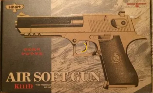 Детский металлический страйкбольный пистолет airsoft gun Модель K111D