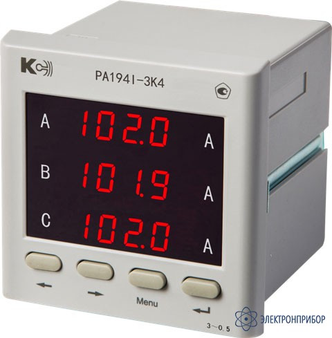 PA194I-3K4 амперметр 3-канальный (общепромышленное исполнение) - фото 1 - id-p86212829