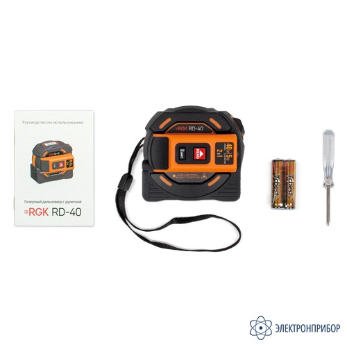 RGK RD40 лазерный дальномер с рулеткой - фото 4 - id-p86213997