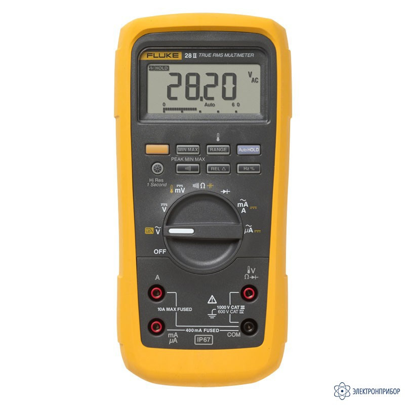 Fluke 28 II промышленный цифровой мультиметр True-RMS со степенью защиты IP67 - фото 1 - id-p86214316