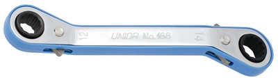 Ключ накидной изогнутый с храповиком - 166 UNIOR