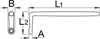 Ключ накидной с изгибом односторонний изолированный, 90° - 180/2AVDEDP UNIOR, фото 2