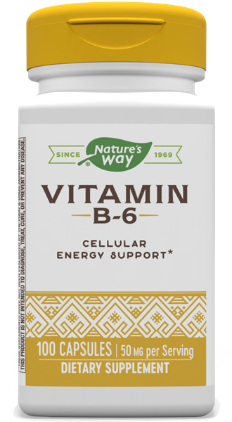 Витамин B6 Nature's Way, 50 мг, 100 капсул