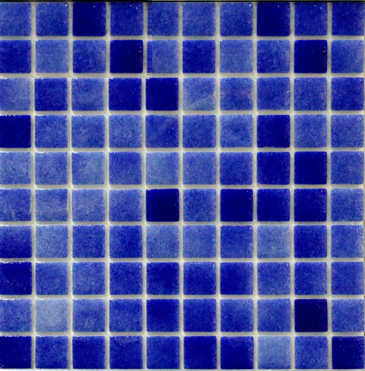Крупная стеклянная мозаика blue