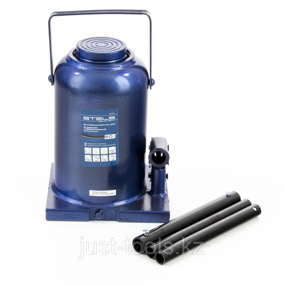 Домкрат гидравлический бутылочный, 50 т, h подъема 280-450 мм Stels, фото 1