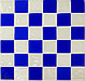 Крупная стеклянная мозаика шашки голубой, фото 6