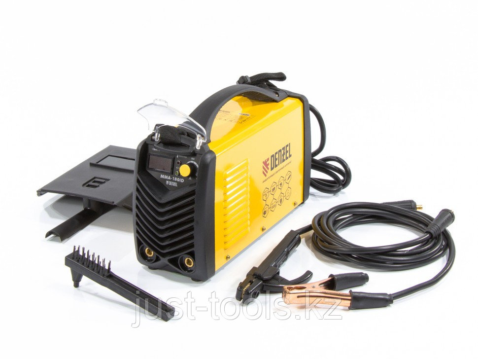 Аппарат инверторный дуговой сварки ММА-180ID, 180 А, ПВР 60%, диаметр электрода 1,6-4 мм, провод 2м Denzel, фото 1