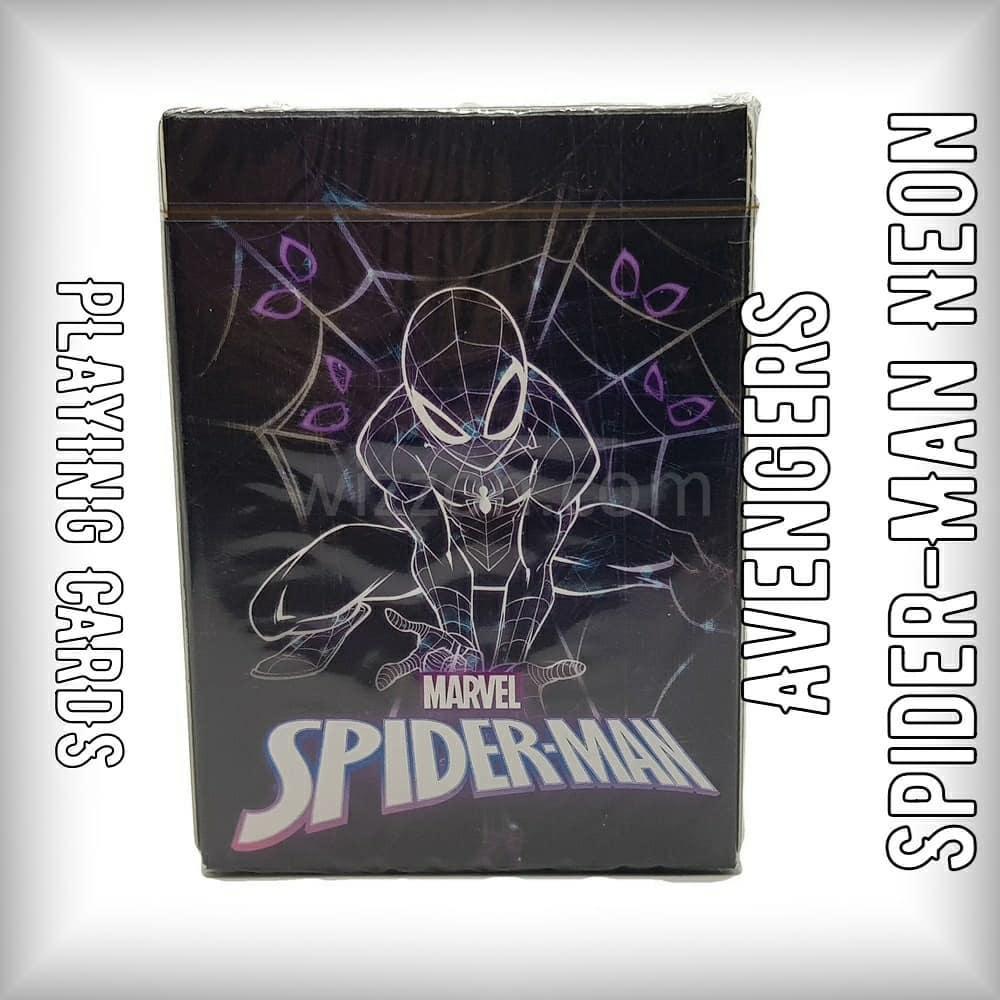 Avengers Spider-man neon playing cards
