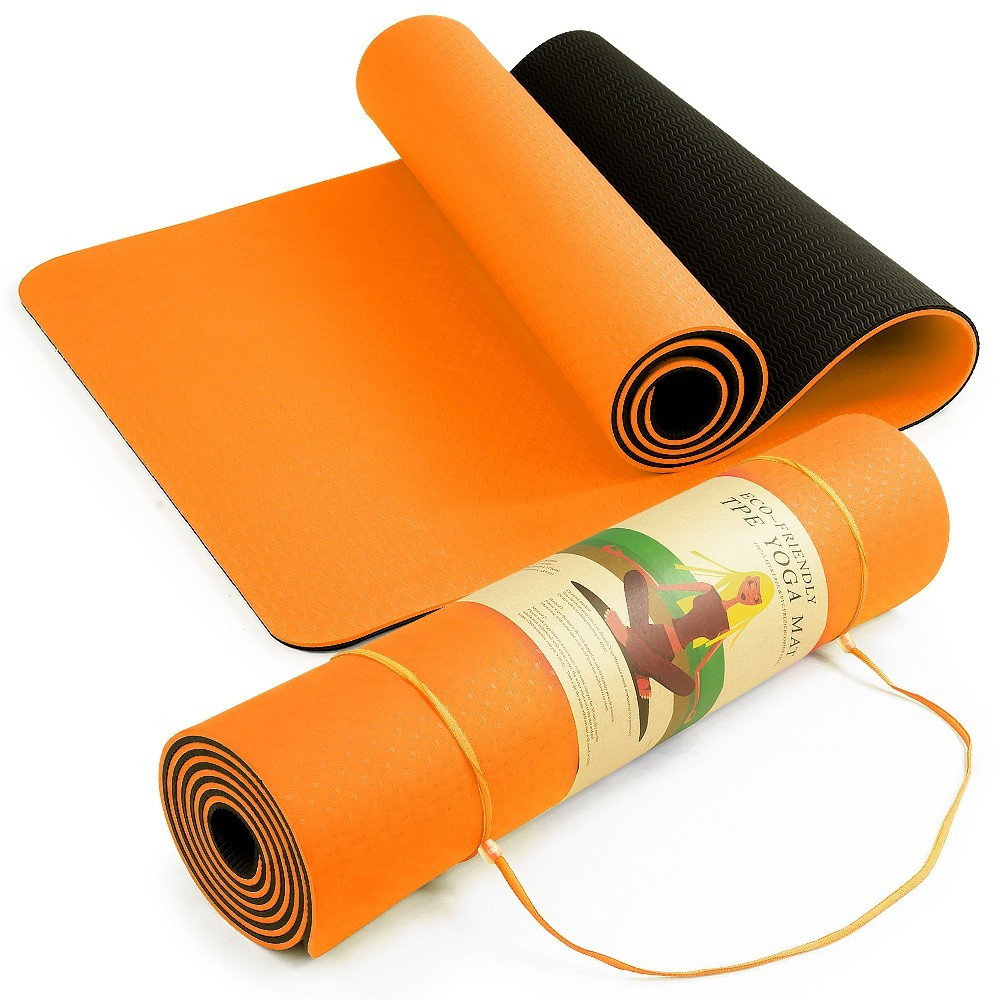 Коврик для йоги оранжевый