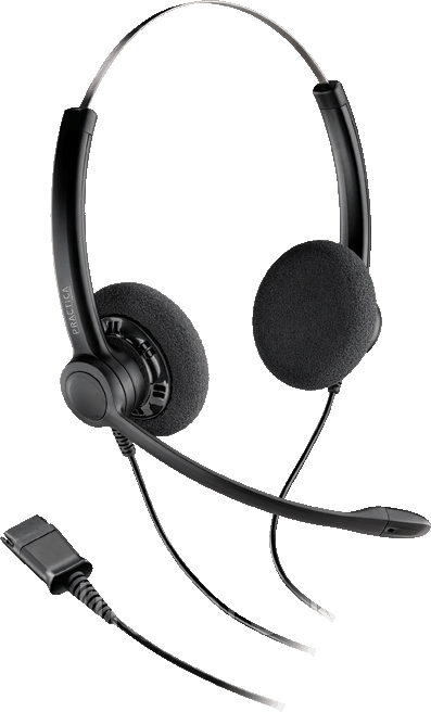 Plantronics SP12-QD/SP-G - проводная гарнитура Practica с шнуром-переходником для телефонных аппаратов - фото 1 - id-p86370219