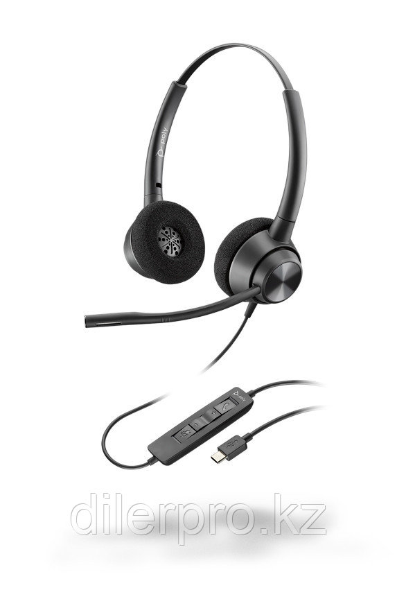 Plantronics Poly EncorePro EP320 USB-C профессиональная телефонная гарнитура (стерео, USB тип C) - фото 1 - id-p86370227