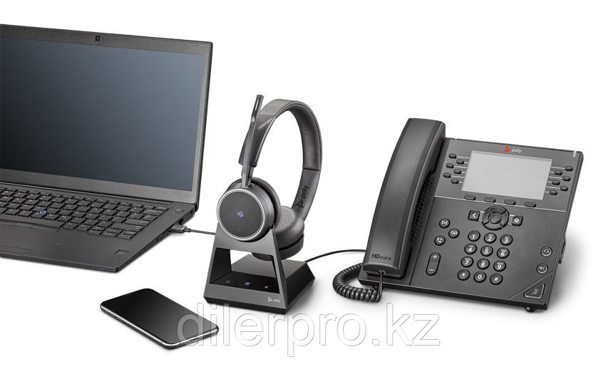 Plantronics Voyager 4220 Office-2 — беспроводная гарнитура для телефона, ПК и мобильных устройств
