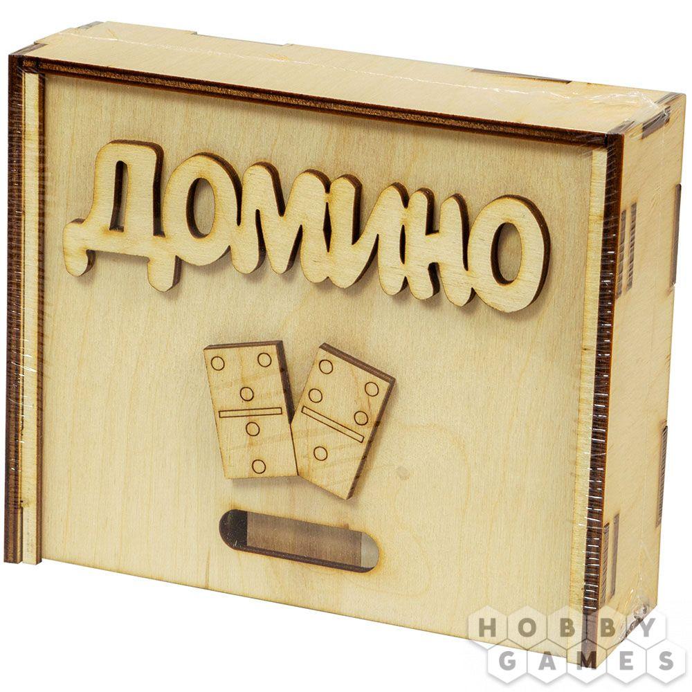 Настольная игра Домино (деревянная коробка)