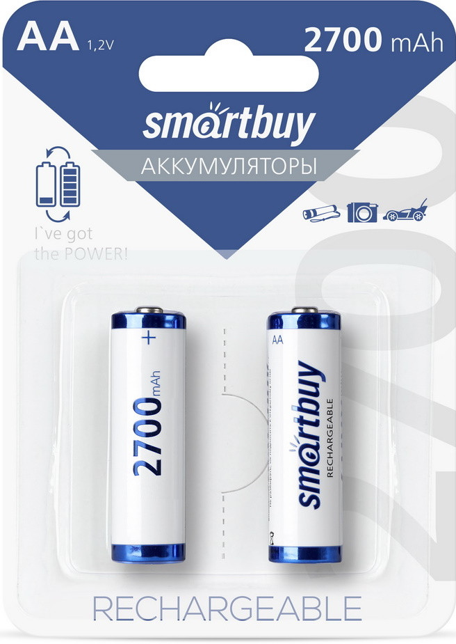 Аккумулятор NiMh Smartbuy AA 2700 mAh HR6 - фото 1 - id-p58773007