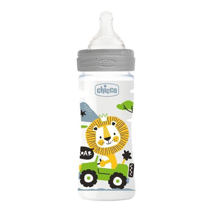 Бутылочка Wellbeing Anti-colic 250 мл 2м+, серый (Chicco, Италия)