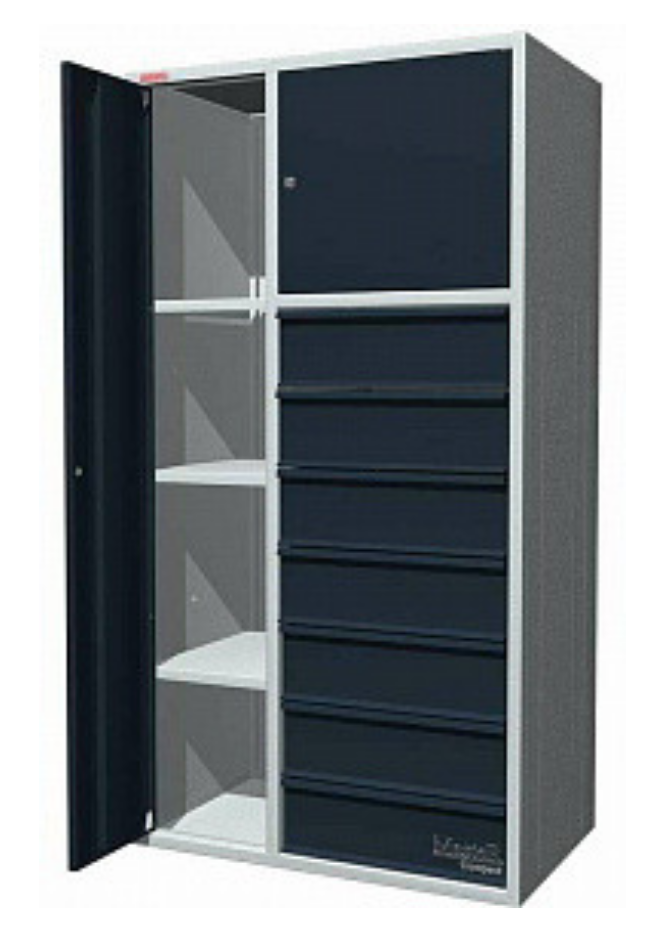 Шкаф универсальный "Compact" 2 дверцы с 7 ящиков 800х500х1500мм.