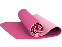 Коврик для йоги и фитнеса розовый
