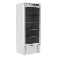Холодильный шкаф Carboma R560C INOX со стеклянной дверью Полюс (корпус из нержавеющей стали)