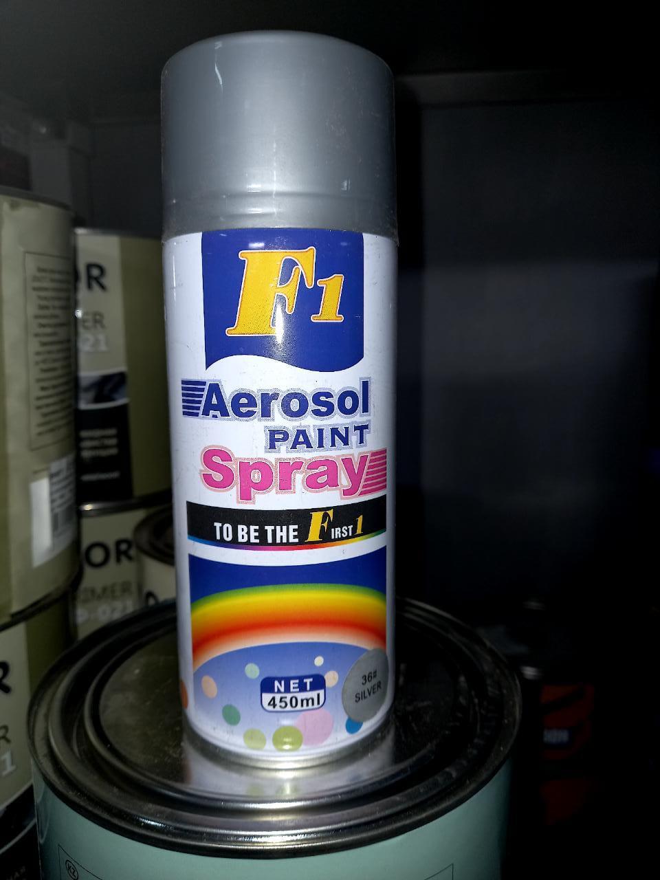 Аэрозоль спрей-краска, серебро 400 мл