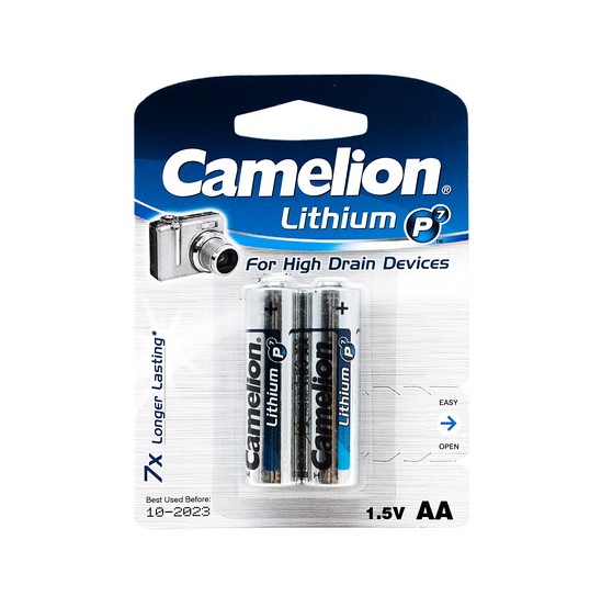 Батарейка CAMELION Lithium P7 FR6-BP2 2 шт. в блистере - фото 1 - id-p86415432
