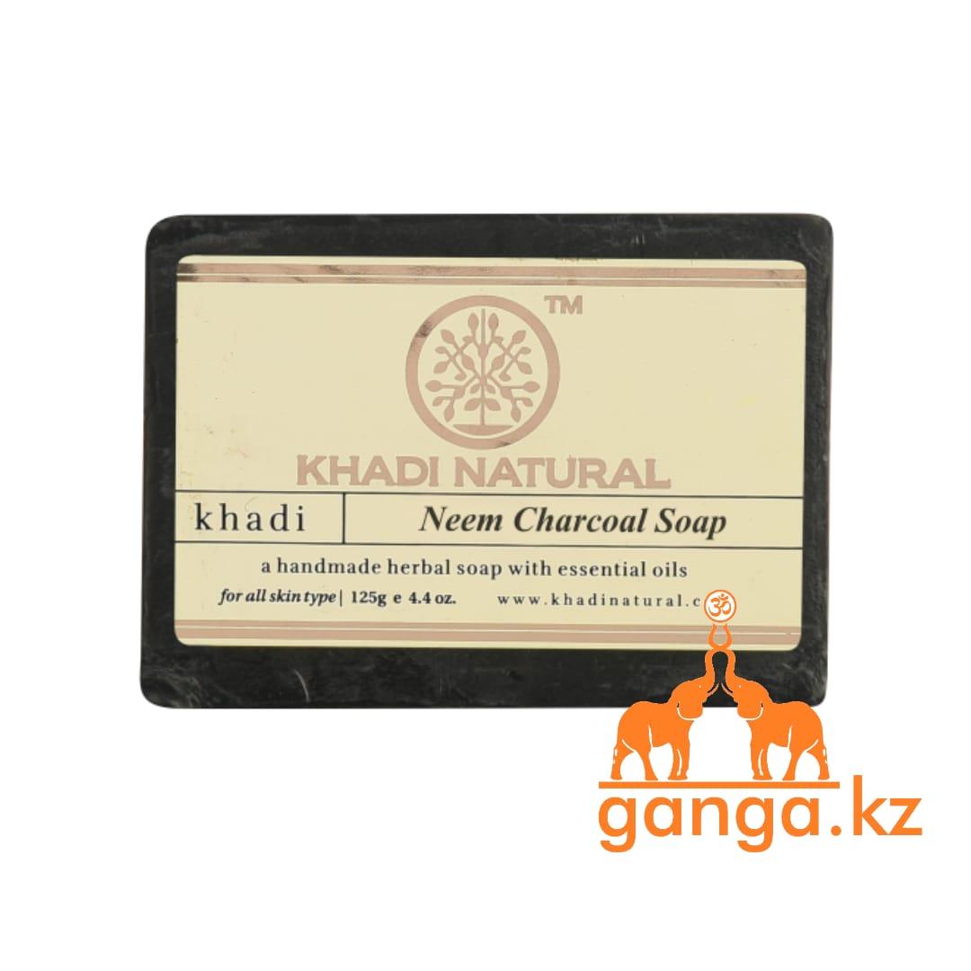 Мыло Ним и Древесный уголь (Neem Charcoal Soap KHADI), 125 гр