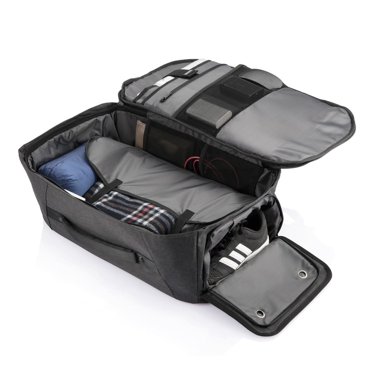Рюкзак Bobby Duffle с защитой от карманников, черный - фото 7 - id-p86418500