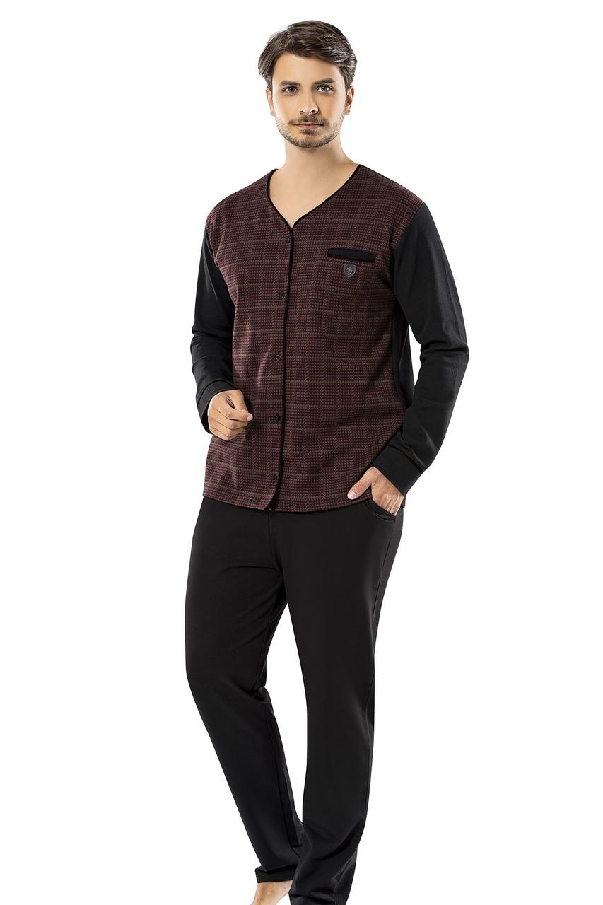 Пижама мужская XL / 52-54, Бордовый - фото 1 - id-p86398512