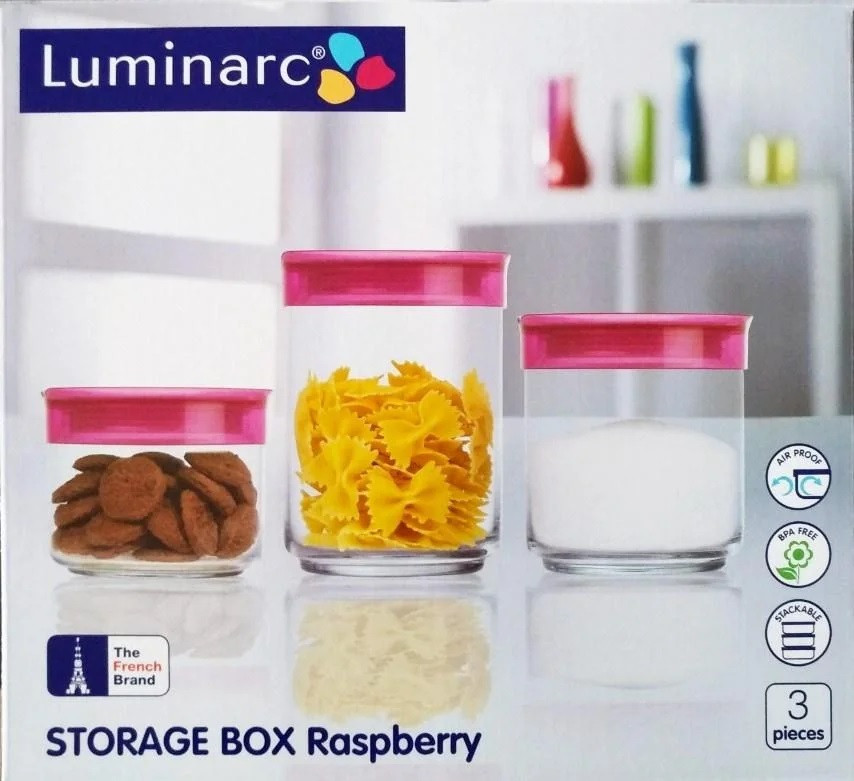 Набор банок для сыпучих Luminarc storing box (3 шт.) - фото 5 - id-p86421789