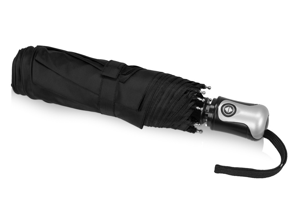 Зонт Alex трехсекционный автоматический 21,5, черный - фото 3 - id-p86422716