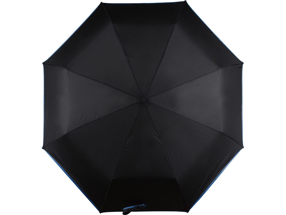 Зонт складной Уоки, черный/синий (Р) - фото 4 - id-p86422756