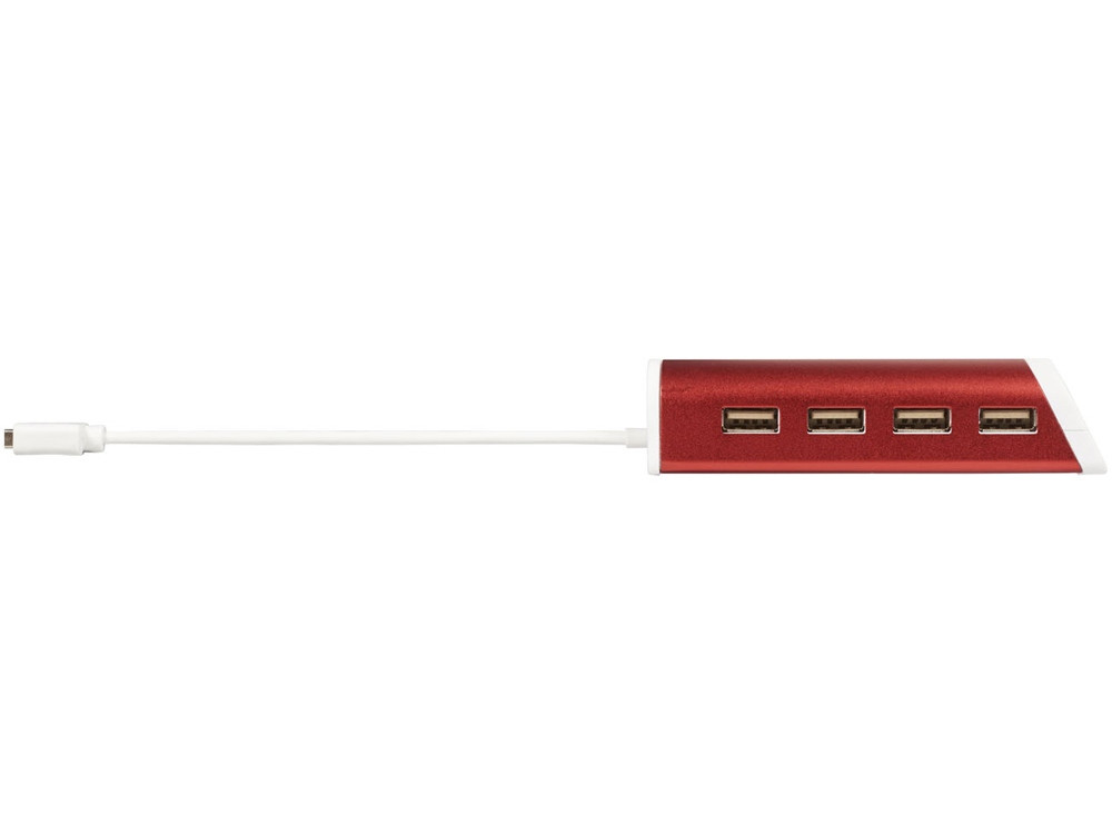 ЮСБ хаб с 4 портами и подставка для телефона, красный - фото 4 - id-p86422879