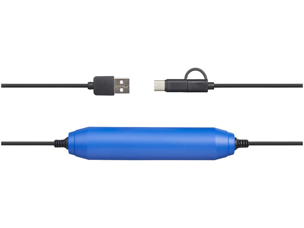 Портативное зарядное устройство, 2000 mAh/кабель 3 в 1, ярко-синий - фото 4 - id-p86422892