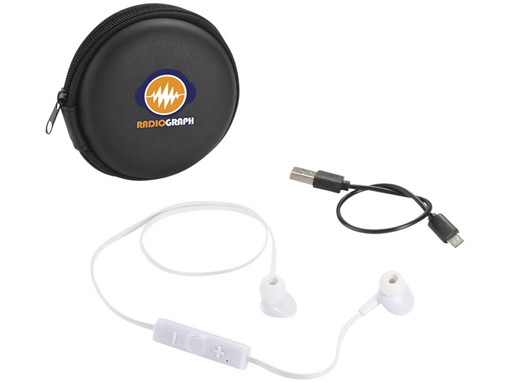 Sonic наушники с Bluetooth® в переносном футляре, белый/черный - фото 5 - id-p86422920