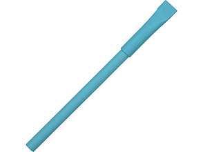Ручка картонная с колпачком Recycled, голубой, фото 2
