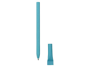 Ручка картонная с колпачком Recycled, голубой, фото 2