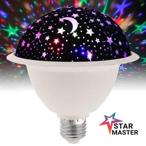 Лампочка-ночник-проектор с анимацией «Звездное небо» Star Master (Е27)