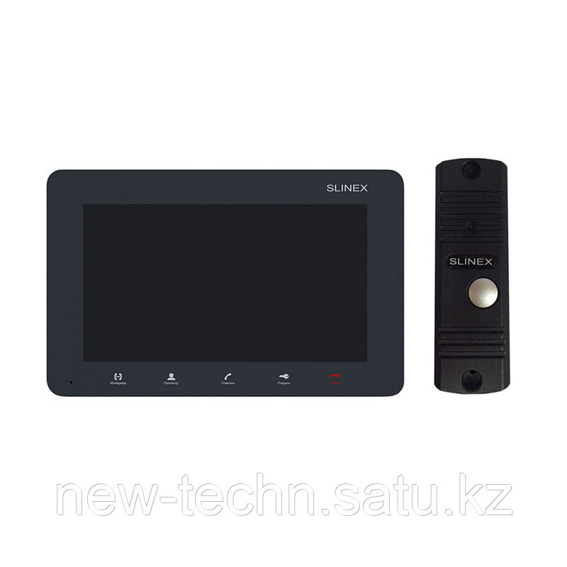Slinex KIT SM-07M цвет графит + ML-16HR цвет черный. Комплект домофона 7" + панель вызова.