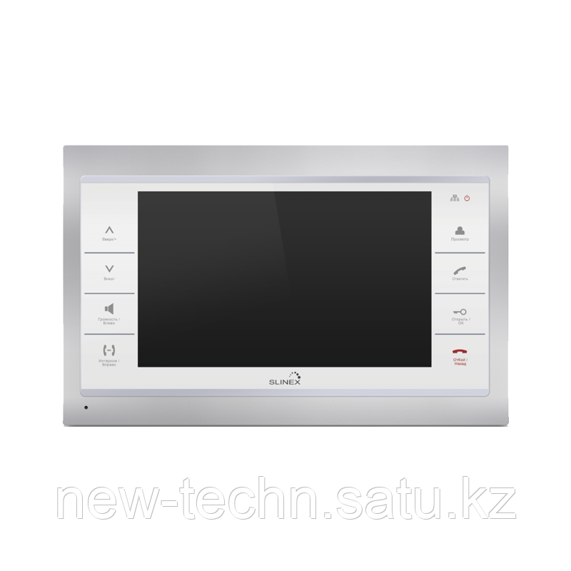 Slinex SL-10IPT цвет серебро + белый. 10" Домофон с сенсорным экраном и переадресацией на смартфон