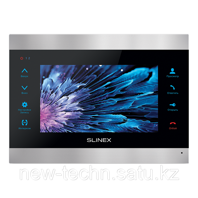 Slinex SL-07M цвет черный + серебро. 7" Домофон с ультратонким корпусом и функцией памяти