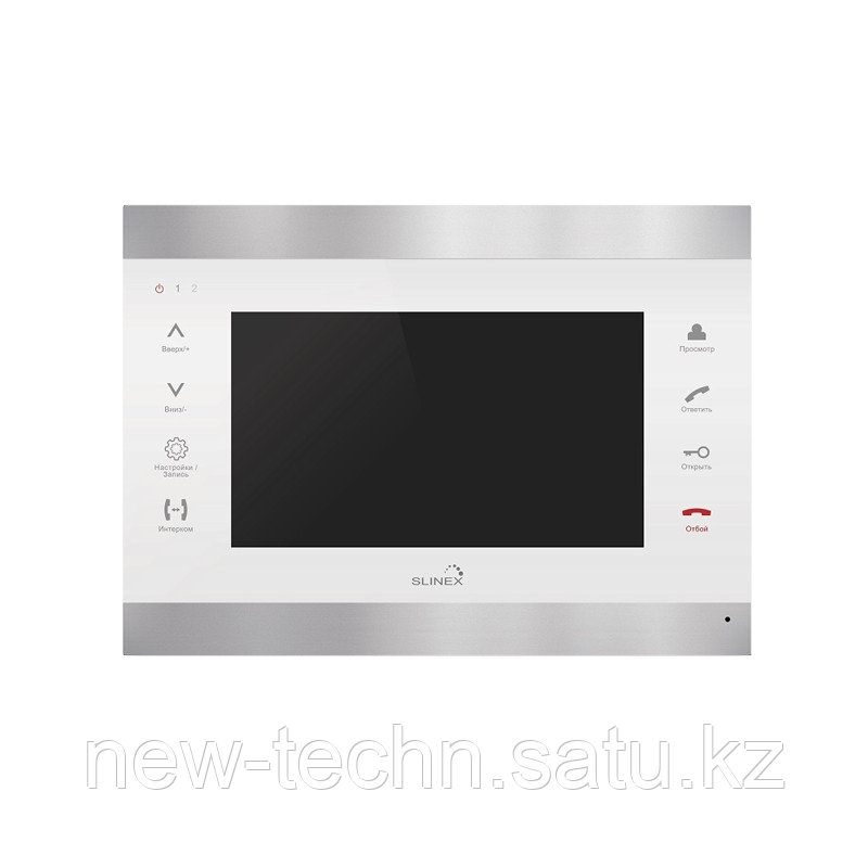 Slinex SL-07M цвет серебро + белый. 7" Домофон с ультратонким корпусом и функцией памяти