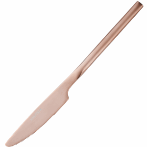 Нож столовый «Саппоро бэйсик»; сталь нерж.; L=22см; роз. золото,матовый